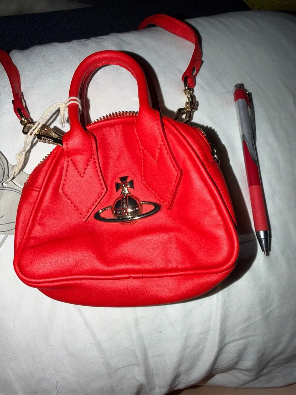 vegan vivienne westwood mini jasmine purse red New with tags